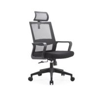 Chaise de bureau pivotante avec dossier en maille et appui-tête réglable