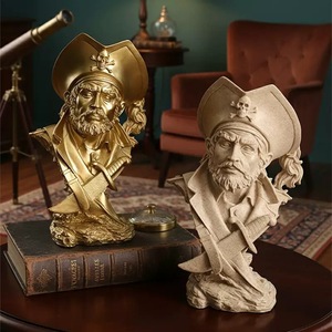 Nordic Abstract Resin <strong>Pirate</strong> Captain Sculpture Ornaments New Living Room <strong>Furniture</strong> Decorations for Home Decor Resin Crafts Gifts - Product Image 1