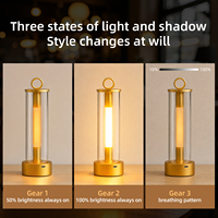 Lanterne LED sans fil rechargeable à commande tactile, lumière d'ambiance avec mode respiration pour chambre, patio, camping