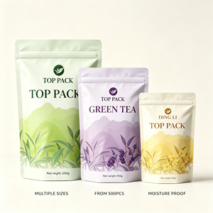 Custom Small Batch OEM Pastel Multi Color Tea Stand Up Zipper <b>Bag</b> for Loose Leaf Tea Collection Online Offline Retailc MOQ500 - Product Image 4