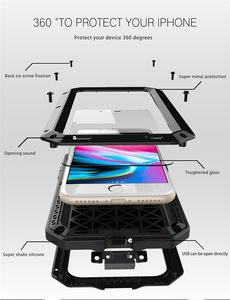 Étui en aluminium métallique de protection robuste pour iPhone 16 15 14 13 12 Mini 11 Pro 7 8 Plus XS Max XR SE 16e Housse antichoc - Product Image 2