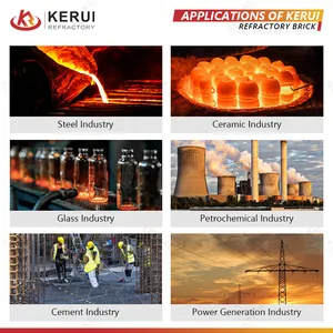 Ladrillos refractarios de sílice KERUI, hornos de fabricación de acero ácido, uso de ladrillos de silicona hechos en China