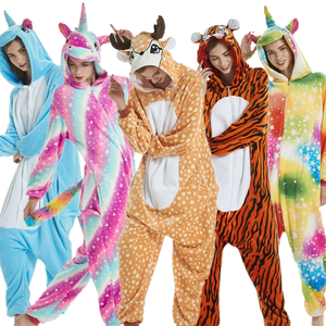 Adult Unisex Hooded Breathable Winter Summer Onesie Pajamas for Women &amp; Men <strong>Unicorn</strong> Pegasus Animal Print Pink Blue Sleepwear - Product Image 1