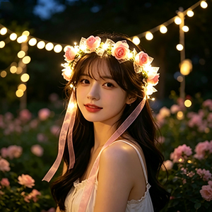 Diadema <span class=keywords><strong>de</strong></span> <span class=keywords><strong>Flores</strong></span> LED <span class=keywords><strong>de</strong></span> Plástico Rosa y Blanco, Corona Luminosa, Accesorios para el Cabello, <span class=keywords><strong>Coronas</strong></span> <span class=keywords><strong>de</strong></span> <span class=keywords><strong>Flores</strong></span>, Guirnalda <span class=keywords><strong>de</strong></span> Luces, Decoración para Bodas y Fiestas - Product Image 5