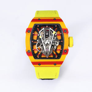 Reloj de Pulsera de Lujo con Tourbillon Esqueleto 2025, Combinación de Colores Rojo y Amarillo Vibrantes, Estilo Deportivo de Edición Limitada, Reloj de Alta Gama para Hombre - Product Image 1