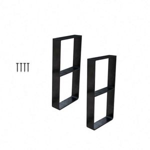 WEKIS DIY Matte Black <b>Square</b> Metal Coffee <b>Table</b> Legs Heavy Duty Outdoor Use Powder Coated for Living Room Workshop - Product Image 1