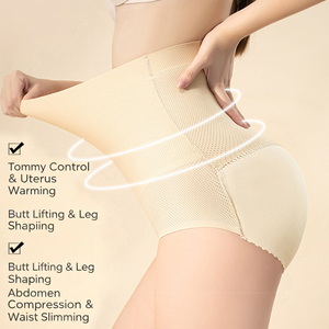 Pantaletas de mujer moldeadoras de cuerpo <span class=keywords><strong>con</strong></span> relleno para glúteos, de cintura alta, <span class=keywords><strong>con</strong></span> almohadillas para cadera y efecto levantador de glúteos, ropa interior push-up <span class=keywords><strong>con</strong></span> relleno - Product Image 4