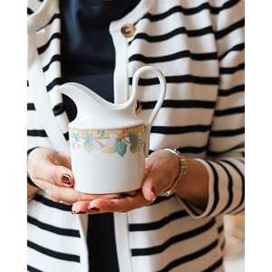 Juego de Té Richard Ginori de 6 Piezas, Estilo Empire, Tazas de Cerámica con Decoración de Flores Pastel, en Stock - Product Image 3