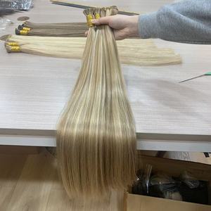 Capelli Umani Europei di Visone, Colore Piano, Doppia Trama, Estensioni I-Tip, Megahair, Capelli Naturali con Colori Diversi - Product Image 2