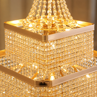 JYLIGHTING Lustres longs dorés sur mesure, luminaires suspendus de luxe pour plafond, lampes LED pour escalier, lustre moderne en cristal
