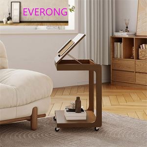 <span class=keywords><strong>Mesa</strong></span> Auxiliar para Sofá <span class=keywords><strong>con</strong></span> <span class=keywords><strong>Ruedas</strong></span> Universales, <span class=keywords><strong>Mesa</strong></span> de Centro de Madera Maciza, <span class=keywords><strong>Mesa</strong></span> Auxiliar Móvil en Forma de C para Sala de Estar, <span class=keywords><strong>Mesa</strong></span> de Centro para Computadora - Product Image 3