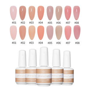 Esmalte <span class=keywords><strong>de</strong></span> <span class=keywords><strong>uñas</strong></span> en gel <span class=keywords><strong>de</strong></span> gelatina con logotipo personalizado en 8 colores-15ml Sheer Nude Translucent <span class=keywords><strong>Kiss</strong></span> Pink Gel Nail Glue Gel Polish Cover Pink - Product Image 6