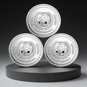 Moneta Commemorativa Personalizzata in Metallo 3D Placcata Oro, Argento o Ottone per Campionati di Calcio e <span class=keywords><strong>Spirito</strong></span> di Squadra - Product Image 1