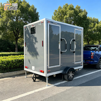 Remorque de toilettes mobiles de luxe à 2 postes pour expositions d'art – Fabricant professionnel de salles de bain mobiles haut de gamme pour l'exportation