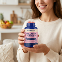 Complément alimentaire en gommes de collagène pour la beauté de la peau, les cheveux, les ongles et les articulations, soutien multi-fonctions, naturel, pour adultes, 60 gommes, 180g, OEM ODM