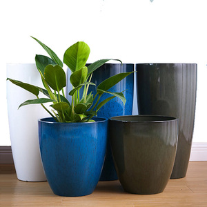 Maceta Redonda Moderna de Plástico para Flores, Precio de Fábrica, Venta al por Mayor, Macetero Alto para Jardín, Hogar, Oficina, Sala de Estar, Decoración Interior y Exterior - Product Image 1