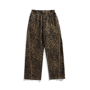 Autumn Fashion Micro-Lara Workwear <strong>Pants</strong> Loose Straight Dosing Super Heavy 380g Denim Elegant Casual Style for Couples - Product Image 1