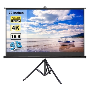 Di động ngoài trời Màn hình máy chiếu 100 "16:9 có thể thu vào Matte Trắng <span class=keywords><strong>Tripod</strong></span> Màn hình máy chiếu tầng đứng Bracket - Product Image 1
