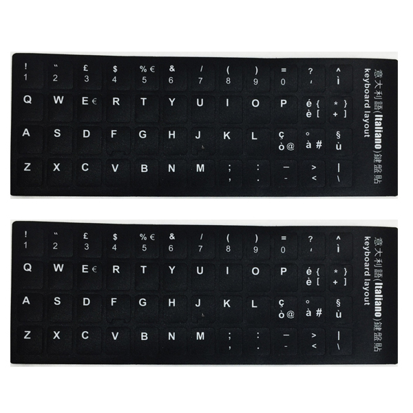 Wholesale Vinyl Laptop Sticker Decoration Self Adhesive Italian Keyboard Stickers