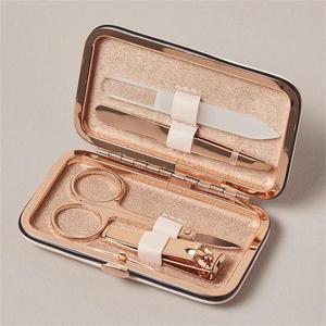 OEM Girls Personal Manicure & Pedicure Instruments Set With Stainless Steel Pink Case For Nail Art Manicure