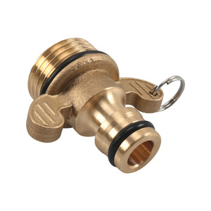 Brass Garden Hose <b>Quick</b> <b>Connector</b> 3/4 Inch Threaded Forged With Dual Handle Easy Install For Watering Tools - Product Image 1