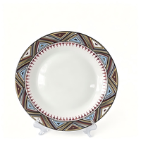Vaisselle en céramique florale classique et exquise, assiette à dessert en porcelaine, vaisselle en céramique, ensemble de vaisselle pour fête, hôtel, restaurant