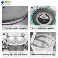 Filtre à sac unique haute pression 1,6 Mpa en acier inoxydable 304 316 pour la filtration industrielle de produits chimiques, acides, lubrifiants et liquides de parfum