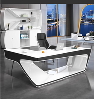 Mobilier de bureau laqué haut de gamme au design créatif et à la mode Table de président Bureau de patron exécutif moderne