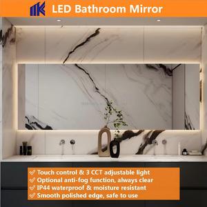 Miroirs <span class=keywords><strong>de</strong></span> <span class=keywords><strong>salle</strong></span> <span class=keywords><strong>de</strong></span> <span class=keywords><strong>bain</strong></span> 60 <span class=keywords><strong>cm</strong></span> avec fonction rasage, <span class=keywords><strong>LED</strong></span>. Miroir <span class=keywords><strong>LED</strong></span> personnalisé <span class=keywords><strong>de</strong></span> grande taille, style vague irrégulière, avec lumière tricolore pour barbier - Product Image 3