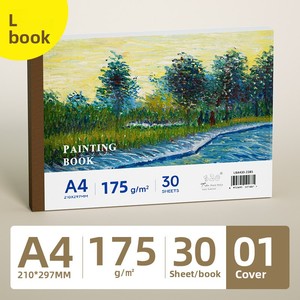 สมุด<span class=keywords><strong>วาด</strong></span>เขียนกระดาษแข็งสีขาวแบบดัตช์ A4/A5 สำหรับเด็ก ใช้สำหรับงานศิลปะ ใช้กับปากกาอะคริลิค ดินสอสี สมุด<span class=keywords><strong>วาด</strong></span>ภาพสีน้ำ - Product Image 6