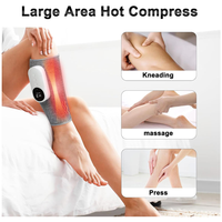 Masseur à compression d'air sans fil pour jambes et mollets avec chaleur intégrée, batterie au lithium pour la circulation corporelle