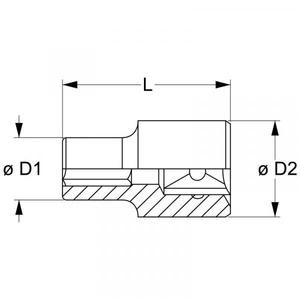 FERVI - BN4E2N050 Douille à main hexagonale 3/4 ''-Prises à main EAN 8012667280604 3/4" - Product Image 2