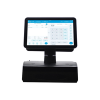 Monitor de pantalla táctil todo en uno de doble pantalla de alta calidad para restaurante Windows POS con interfaz USB nuevo 15,6 "para mercado de alimentos