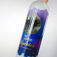 Bouteille en verre givré vide personnalisée Oslo pour spiritueux (gin, rhum, tequila, vodka 700ml, vodka 750ml, vodka 1000ml, whisky, brandy) avec bouchon en liège