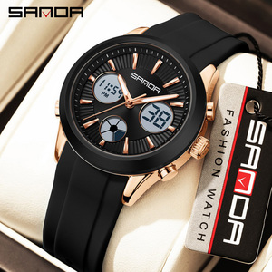 Sanda 9105 Multifunctional Waterproof Sports Watch with Timer & Alarm <b>Clock</b>, <b>Digital</b> Student Wristwatch - Product Image 3
