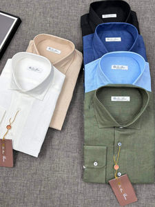 <span class=keywords><strong>Camicia</strong></span> in <span class=keywords><strong>lino</strong></span> tinta in filato <span class=keywords><strong>camicia</strong></span> da uomo primavera estate di fascia alta Business Casual <span class=keywords><strong>bianca</strong></span> ampia a maniche lunghe Anti-pilling - Product Image 4