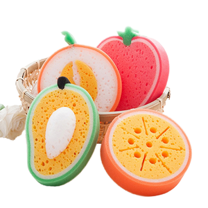Sunshine cucina resistente materiale schiumogeno poliestere piatto di frutta modellato spugna di lavaggio a 500% 250% assorbimento d'acqua tamponi abrasivi - Product Image 1