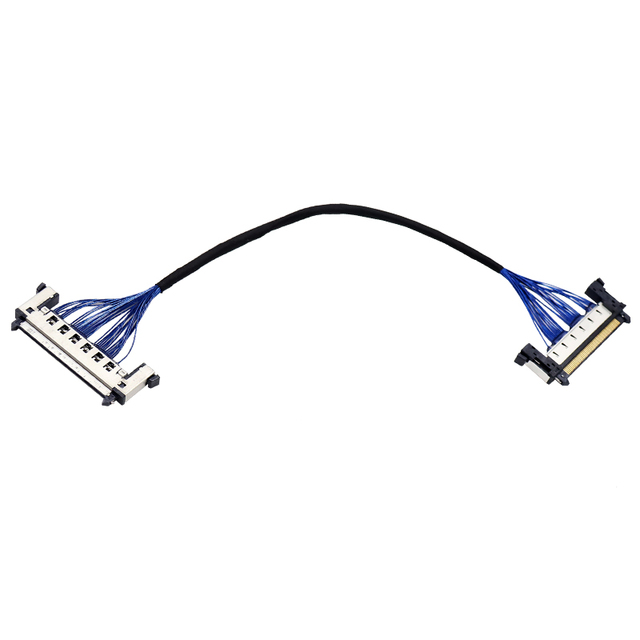 High Quality Customized 50 Ohms IPX LVDS Micro Coaxial Cable Assembly 20pin 60pin Copper Conductor Wire Harness PVC Insulation
