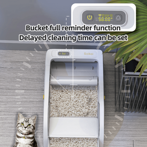 Bac à litière automatique intelligent pour chats, bac à litière autonettoyant pour chats, grand bac à litière automatique pour chats - Product Image 6