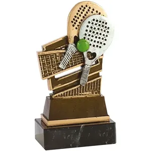 Resin Padel Sports Trophy With Rackets And Ball Design For Padel Players - Product Image 1