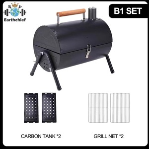 NB-FAVOUR Parrilla Portátil de Acero de Doble Cara para Barbacoa, Cubierta para Barbacoa de Carbón con Chimenea para Acampar al Aire Libre, Picnic y Cocina en el Patio Trasero - Product Image 5