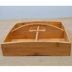 Caja de madera con compartimentos para servir frutos secos y aperitivos, con asa hueca, elegante caja de almacenamiento para fiestas en casa y cafeterías - Product Image 3