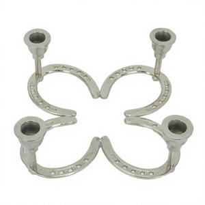 Horse <b>Shoe</b> Candle Stand Nickel Plated Nice Quality Metal Candlestick <b>Holder</b> Decorative Equestrian Candle Stand in Best Prices - Product Image 1
