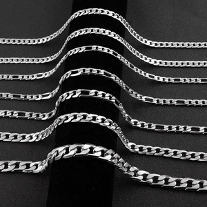 Wholesale 18k <strong>Gold</strong> Plated Filled Stainless Steel Thick <strong>Figaro</strong> Curb Link <strong>Chain</strong> <strong>Necklace</strong> for Men Women