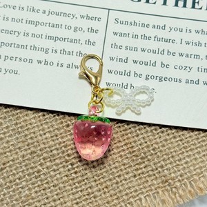 CHENXI Porte-clés en acrylique cerise pour sacs à dos femme, décorations en résine tendance, breloques de sac, pendentifs fruits - Product Image 5