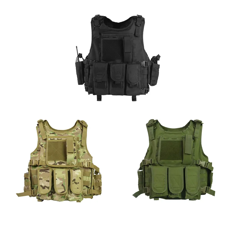 Latest Models Multi-pocket MOLLE External System Safety Vest Outdoor Camouflage Tactical Vest