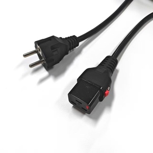 Câble d'<span class=keywords><strong>alimentation</strong></span> CA avec verrouillage IEC C19 vers prise Schuko CEE 7/7 EU, 250V 16A 1mm², rallonge C19 avec verrouillage pour ordinateur - Product Image 6