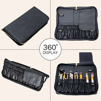 Maßgefertigter Reise-Make-up-Pinselhalter Make-up-Pinsel-Organizer-Etui mit Reißverschluss für die Schönheitsindustrie Professionell