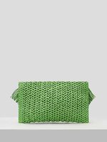 Handtaschen Klappe Stroh Tasche Gewebte Summer Beach Big Straw Strand tasche Frauen Clutch Personal isierte Strand tasche
