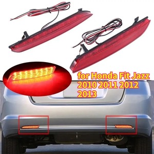 ไฟสะท้อนแสง LED ท้ายรถยนต์สำหรับ Honda Fit <span class=keywords><strong>Jazz</strong></span> 2010-2013 ไฟท้ายกันฝ้าแบบดัดแปลง กันน้ำ - Product Image 2